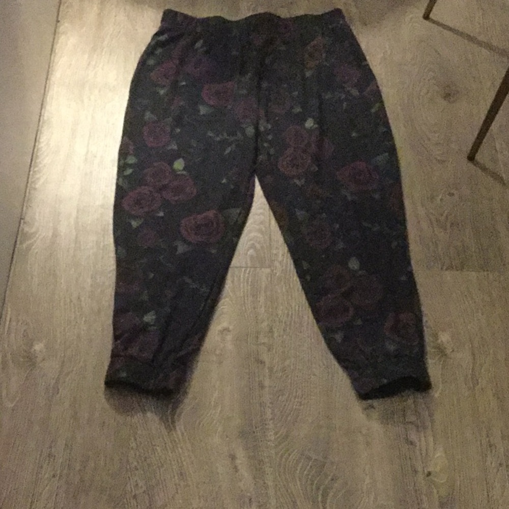 Red roses pajama pants by will call
